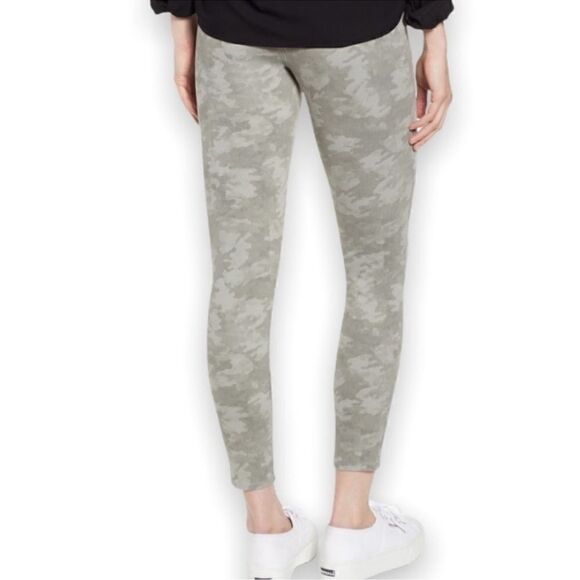 SPANX Jean-ish Stone Wash Green Grey Camo High Rise Ankle Jegging Leggings 1X - Picture 4 of 16